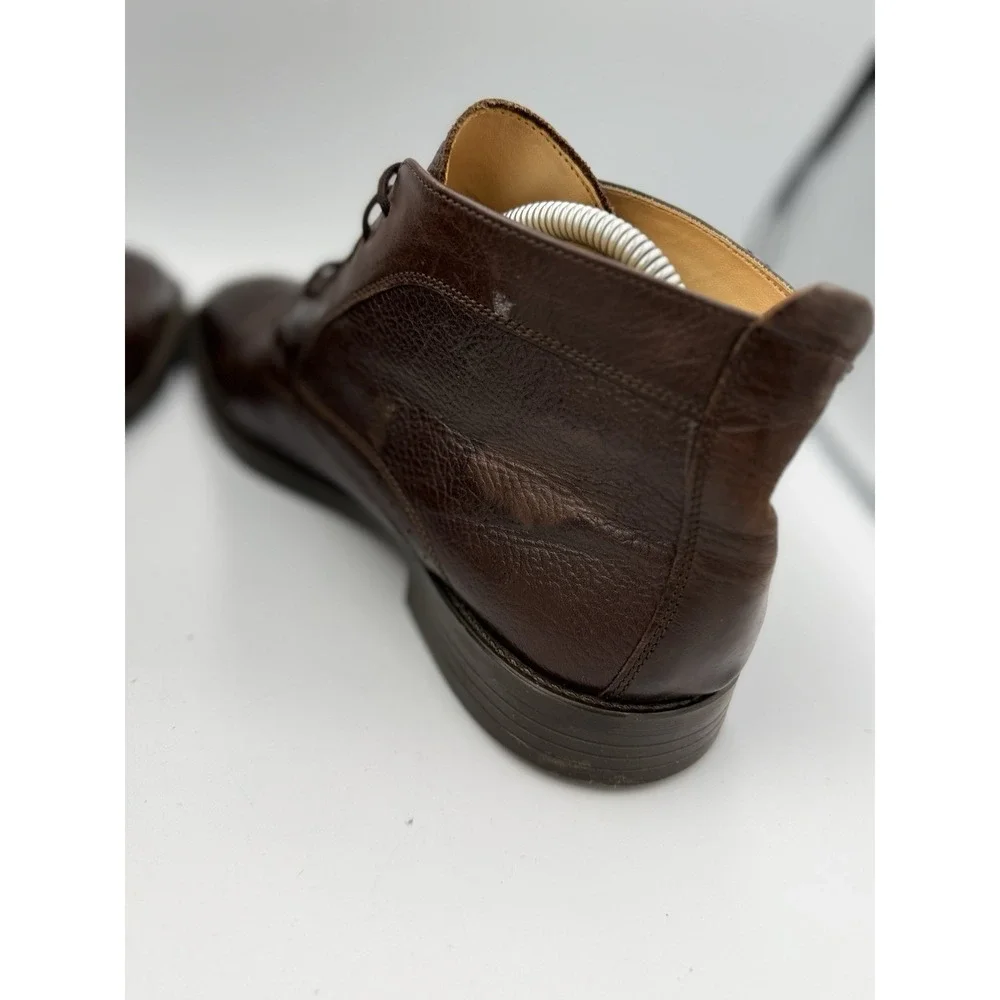 Stanley Blacker Chukka Leather Dress Boots Men's Size 11M Brown Made In Italy